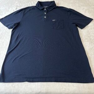 Vineyard Vines Edgartown Polo PIMA Shirt Mens Size Medium Blue Golf Preppy